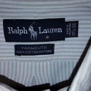 Polo by Ralph Lauren "Yarmouth" 100% Cotton Button-Down 17.5x36